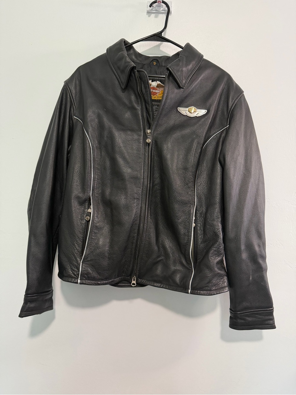 Harley Davidson 100th Anniversary Motorcycle Leather Jacket Womens Size XL